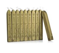 Mceal d'étanchéité bton de cire avec mèche Fleur de Luce de la France rétro Lot de 10 pièces vert olive