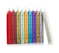 Mceal Lot de 10 bâtons de vernis à cacheter avec mèche, motif fleur de Luce rétro (couleurs mélangées)