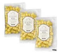 Mceal Lot de 3 perles de cire à cacheter de forme octogonale (jaune chrysanthème)