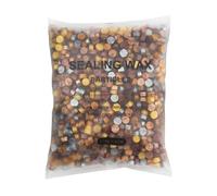 Mceal Perles de cire à cacheter, forme octogonale, 500 g, mélange de couleurs (métallique)