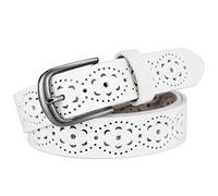 McFanBe Ceinture en Cuir pour femmes Pantalons de Jeans Habillés pour Femmes avec Boucle de Ceinture en Alliage pour Filles (XS:85cm(Taille ajustée 60-74cm/23-29"), C(largeur 2,8cm):blanc)