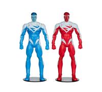 McFarlane - DC Multiverse Superman Blue VS Superman Red - Gold Label Collector Edition - Pack 2 Figurines 18 cm