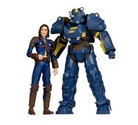 McFarlane Toys - Lot de 2 statues Fallout 4 T-60 Vault Tec & Sole Survivor 18 cm