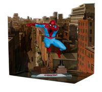 McFarlane Marvel Spider-Man 1:10ème échelle de collection avec scène (The Amazing Spider-Man #38) Jouets d'étiquette dorée
