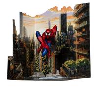 McFarlane Toys Figurine Marvel Spider-Man (Spider-Man #6) posée à l'échelle 1:10 avec scène