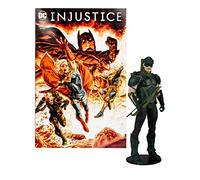 McFarlane Toys - Figurine Green Arrow de 17,8 cm - Figurines DC Multiverse - Jouets Batman - Bande dessinée Batman à Collectionner à l'intérieur - 22 pièces Mobiles - Carte d'art à Collectionner