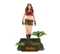McFarlane Toys Movie Maniacs Ruby Roundhouse Figurine Jumanji : The Next Level Collectible avec Article Bonus Exclusif, Base environnementale, Toile de Fond imprimée et Carte d'art pour