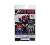 McFarlane Toys Transformers Page Punchers Lot de 2 figurines Optimus Prime et Megatron 7,6 cm avec 2 bandes dessinées