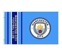 MCFC Drapeau géant Manchester City Premier League (1,5 x 0,9 m et 100 % polyester)