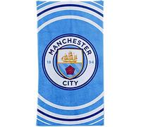 MCFC Serviette de Plage géante Manchester City Football Crest (100% Coton et 70 cm x 140 cm)