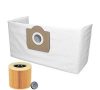 McFilter | 10 sacs à poussière+1 filtre à cartouche adapté pour Kärcher A2200, A2201, A2206, A2231, A2236, A2251, A2500, A2504, A2534, A2554, A2654, A2656, A2675, aspirateur multi-usages, type KA39