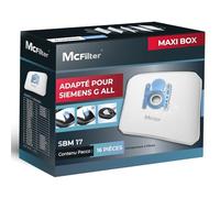 McFilter 16 sacs aspirateur compatibles avec Siemens Type G ALL VZ41FGALL / VZ16GALL | pour VS06 VS04 VS07 Q2.0 Q3.0 Q5.0 Q8.0 VSQ5 VSQ8 Z 2.0 Z 3.0 Z 5.0 Z 7.0 synchropower, 4 microfiltres