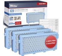 McFilter | 3 filtres HEPA + 3 filtres moteur (découpables) adaptés aux aspirateurs Miele GN série S4 S5 S6 S8, Complete C2, Compact C1/C2, S8340 | MAXI BOX