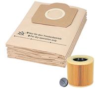 McFilter I 10 sacs et 1 filtre compatibles pour aspirateur K WD3 et MV3. Alternatives pour les sacs filtrants 6.959-130.0 et le filtre à cartouche 6.414-552.0.