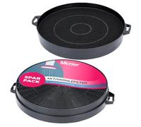 McFilter I 2x filtre à charbon actif Ø 210mm pour hotte aspirante adapté pour Constructa 00353121, Bosch/Neff DHZ5140, Bauknecht 481281718524 AEG/Juno 902979371/9 - Filtres pour hotte aspirante