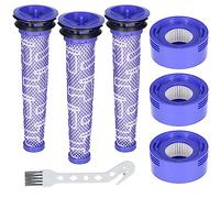 McFilter I 3x filtres HEPA post-moteur & pré-filtre I pour l'aspirateur sans fil Dyson V8 V7 Animal Absolute Fluffy Motorhead Pièces détachées Set de filtres Accessoires 965661-01/967478-01