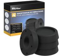 McFilter I 4 amortisseurs de vibrations pour lave-linge et sèche-linge | Amortisseurs de vibrations universels compatibles avec Bosch, Siemens, AEG | Support antidérapant pour lave-linge - noir
