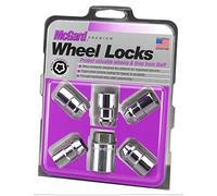 McGard 24537 Lot de 5 cadenas à siège conique chromé (taille du filetage M12 x 1,5) 5 serrures, 1 clé