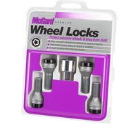 McGard 27178 Antivols de roue de sige coniques de style boulon chrom (taille de filetage M12 x 1,5), lot de 4 noirs