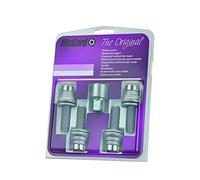 McGard Acier allié Set de boulons Anti-vol M12x1.25 - Plat - Longueur 34.5mm (17mm tête), argenté