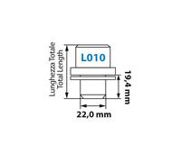 4 ECROUS ANTIVOL SU MCGARD M14X1.5/ PLAT/ LONG. 42.6MM/ Ø22MM