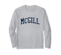 McGill NV Vintage Athletic Sports JSN2 Imprimé Bleu Marine Manche Longue