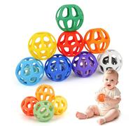 MCGMITT Balles Sensorielles Bébé 8 Pièces en Silicone, Jouet d’Éveil Montessori Texturé, Jouet de Dentition et de Préhension, Jeu de Bain, Développement Sensoriel et Motricité, Sans BPA, Dès 6 Mois