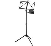 McGrey 100/2 B Pupitre - Hauteur Réglable De Environ 46 À 130 Cm - Avec Supports Latéraux - Set Incl. Sac De Transport Et Boîte De Rangement - Noir