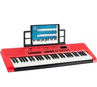 McGrey 6170 RD Clavier Piano 61 touches - Synthétiseur Sans Fil Rechargeable - Clavier Électronique Portable avec 200 Sons et Rythmes - Rouge