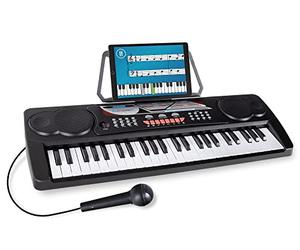 McGrey BK-4910BK Clavier Pour Débutants 49 Touches - 16 Sons & 10 Rythmes - 8 Sons De Percussion & 6 Morceaux Démo - Micro & Pupitre - Noir