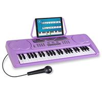 McGrey BK-4910VT Clavier pour Débutants 49 Touches - 16 Sons & 10 Rythmes - 8 Sons de Percussion & 6 Morceaux Démo - Micro & Pupitre - Violet