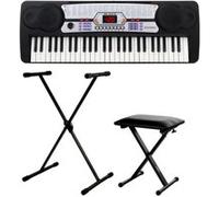 McGrey BK-5410 Keyboard Kit de Piano avec Microphone, Support et Banc - Clavier électronique à 54 Touches - Mini Piano Numérique avec 255 sonorités & 255 rythmes et fonction d'apprentissage