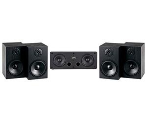 McGrey BSS-265 / CS-440 BK Ensemble d'enceintes Surround 5.0 - Enceintes Satellites HiFi pour Son Surround 5 canaux - Enceintes Full-Range 2 Voies pour Musique, Home cinéma et système Surround - Noir