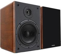McGrey BSS-365 BN Haut-parleurs d'étagère HiFi 6,5« - 1 Paire d'enceintes HiFi compactes - Puissance jusqu'à 60 Watt (RMS) - Système à 2 Voies - Haut-Parleur de Grave 6,5 » - Finition Bois Marron
