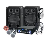 Set Karaoke DJ PA HautParleur Amplificateur Bluetooth USB Microphone Casque 800W