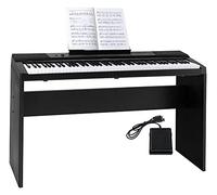 McGrey DK-88 Clavier Débutant Au Look Stagepiano - Clavier Débutant 88 Touches - Avec Support - 146 Sons - Fonctions Split, Dual Et Twinova - Pédale Sustain Incluse - Noir