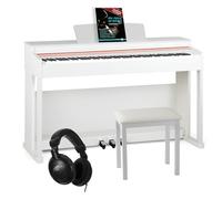 McGrey DP-19 WM E-Piano Blanc Mat Set, Polyphonie 128 voix, Off), 8 sons | 88 touches lestées avec mécanique à marteaux, Dynamique de frappe (On, Off), 31 morceaux démo internes, Effets Vibrato, Soft