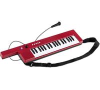 McGrey KT-3712 Clavier Enfant - 37 Touches - Keytar avec Sangle Et Micro Inclus - Fonctionne sur Batterie Et Alimentation USB - 4 Timbres, 4 Rythmes D’accompagnement Et 10 Morceaux Démo - Rouge
