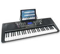 McGrey LK-6150 Clavier 61 Touches - Clavier Débutant avec 61 Touches Lumineuses - 255 Sons et 255 Rythmes - 61 Sons de Percussion - 50 Morceaux Démo - Lecteur MP3 Intégré - Noir