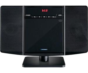 McGrey MCD-60 Système Stéréo Vertical - Hi?FI Compact Gain de Place avec Lecteur CD/MP3, Emplacement USB, Streaming Bluetooth & Radio FM/AM - Entrée AUX, Télécommande, 2X 3 Watt RMS - Noir