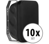 10 Enceinte Haut-parleur HiFi Extérieur Mur Etanche Jardin Outdoor IP56 Noir 50W