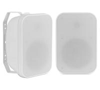 McGrey OLS-651WH Enceintes Extérieures 60 Watts Blanc Lot de 2, 5" (165 mm) | 2 enceintes HiFi deux voies, Adaptées pour l'extérieur, Woofer: cône en polypropylène 6, 5" (165 mm), Impédance: 8 ohms, 5 cm