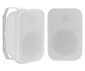 McGrey OLS-651WH Enceintes Extérieures 60 Watts Blanc Lot de 2, 5" (165 mm) | 2 enceintes HiFi deux voies, Adaptées pour l'extérieur, Woofer: cône en polypropylène 6, 5" (165 mm), Impédance: 8 ohms, 5 cm