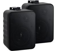 McGrey One Control BK MKIII Paire d'Enceintes - Enceintes Compactes pour Installation, Studio ou Usage HiFi - 10 Watts RMS - Woofer 4", Tweeter 0,5" - INCL. Support de Montage Mural - Noir