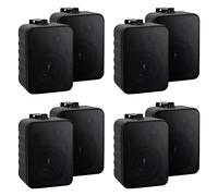 McGrey One Control BK MKIII Haut-parleurs Set 4X (8 pièces) Noir, Woofer 4" | Enceintes compactes pour installation, studio ou usage HiFi, Puissance admissible: 10 Watts RMS, Tweeter 0, SPL @ 1W/m: 86 dB
