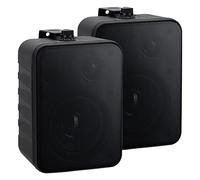 McGrey One Control BK MKIII Paire d'Enceintes - Enceintes Compactes pour Installation, Studio ou Usage HiFi - 10 Watts RMS - Woofer 4", Tweeter 0,5" - INCL. Support de Montage Mural - Noir