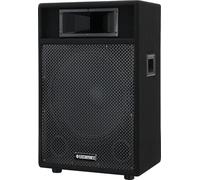 McGrey PA-115 Enceinte Passive 15", 2 Voies, trapézoïdale, 100/200/400W (RMS/Musique/Peak), Tweeter piezo 2", entrées SPK et Jack 6,35 mm, Noire.