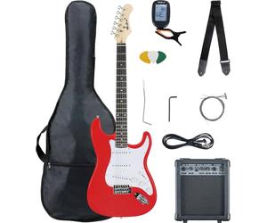 McGrey Rockit Guitare Électrique ST Set Complet Fiesta Red, Housse pratique