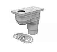 MCH | 325 C | Siphon de gouttière | Diamètre d'écoulement : DN 110/DN 125 | gris