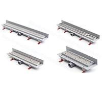 MCH Caniveau de douche en acier inoxydable - 85 cm - Montage mural moyen